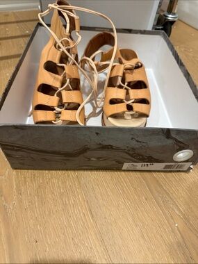 Jeffrey Campbell Tan Lace-Up Gladiator Sandals